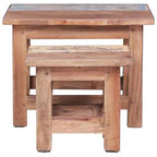 Tables gigognes 2 pcs Bois massif d'acajou