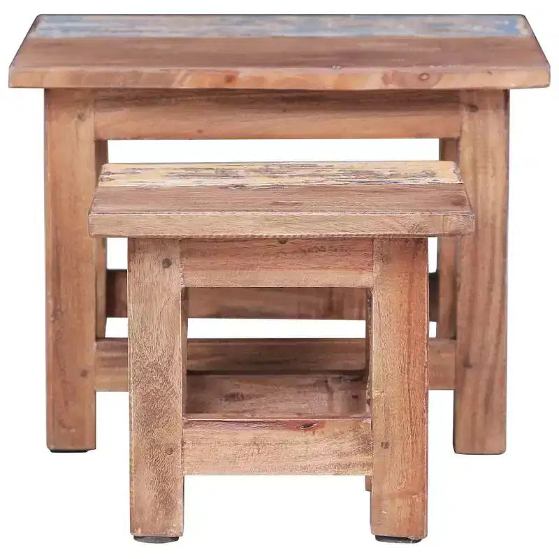 Tables gigognes 2 pcs Bois massif d'acajou