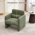 Fauteuil de salon moderne en tissu chenille, fauteuil tapissé, chaise simple et décontractée pour chambre, bureau, appartement