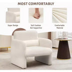 Fauteuil de salon moderne en tissu chenille, fauteuil tapissé, chaise simple et décontractée pour chambre, bureau, appartement