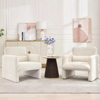 Fauteuil de salon moderne en tissu chenille, fauteuil tapissé, chaise simple et décontractée pour chambre, bureau, appartement