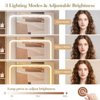 Coiffeuse avec miroir et lumières, table de maquillage avec prises de courant, tiroirs et meuble de rangement