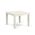 Table à manger rectangulaire moderne en lin blanc