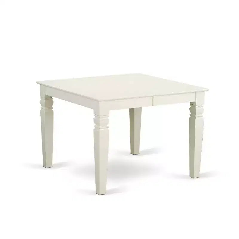 Table à manger rectangulaire moderne en lin blanc