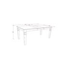 Table à manger rectangulaire moderne en lin blanc