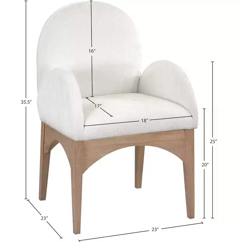 Chaise de salle à manger en tissu chenille Waldorf