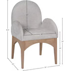 Chaise de salle à manger en tissu chenille Waldorf