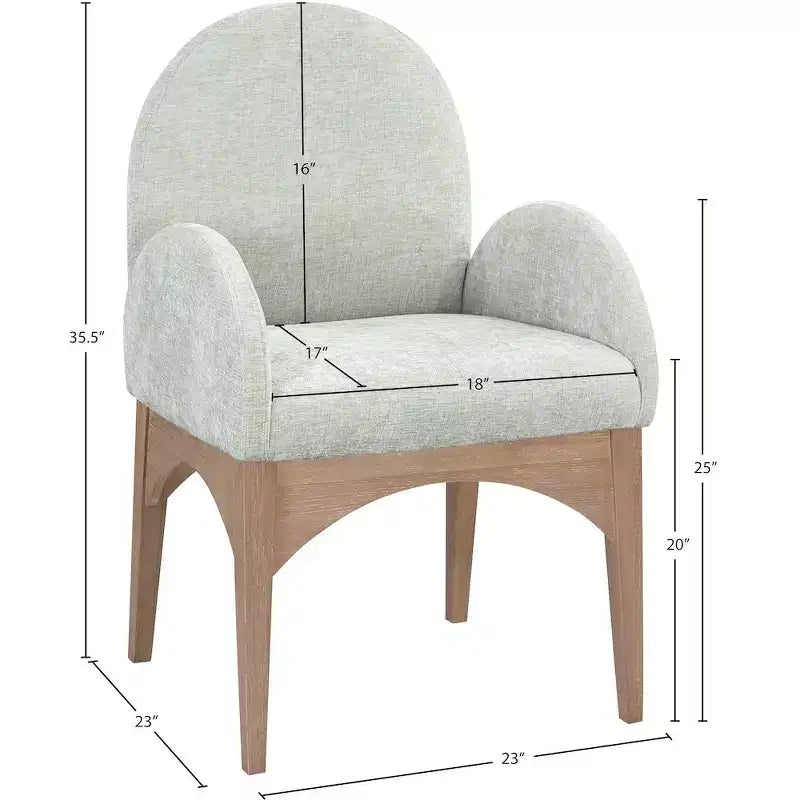 Chaise de salle à manger en tissu chenille Waldorf