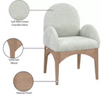 Chaise de salle à manger en tissu chenille Waldorf