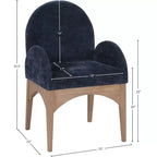Chaise de salle à manger en tissu chenille Waldorf