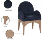 Chaise de salle à manger en tissu chenille Waldorf