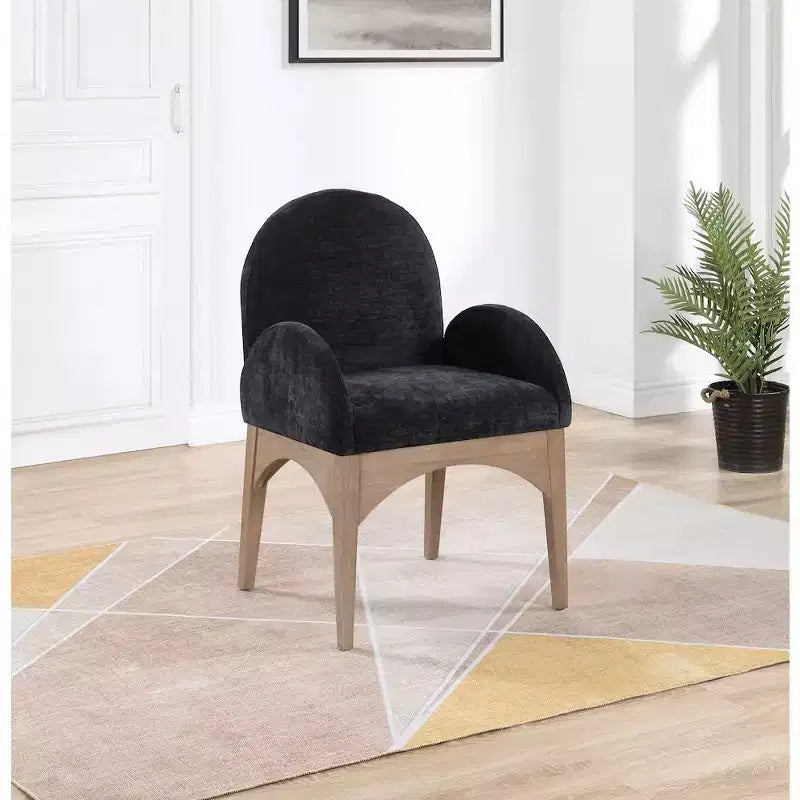 Chaise de salle à manger en tissu chenille Waldorf