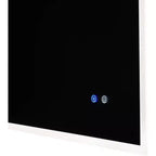 Miroir de salle de bain LED 30x24 pouces, anti-buée, fonction mémoire, luminosité et température réglables, miroir de courtoisie mural