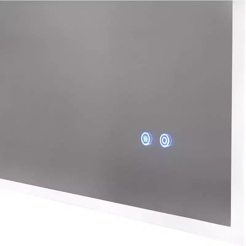 Miroir de salle de bain LED 30x24 pouces, anti-buée, fonction mémoire, luminosité et température réglables, miroir de courtoisie mural