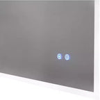 Miroir de salle de bain LED 30x24 pouces, anti-buée, fonction mémoire, luminosité et température réglables, miroir de courtoisie mural