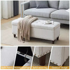 Pouffe de rangement rembourré
