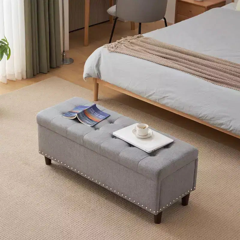 Pouffe de rangement rembourré