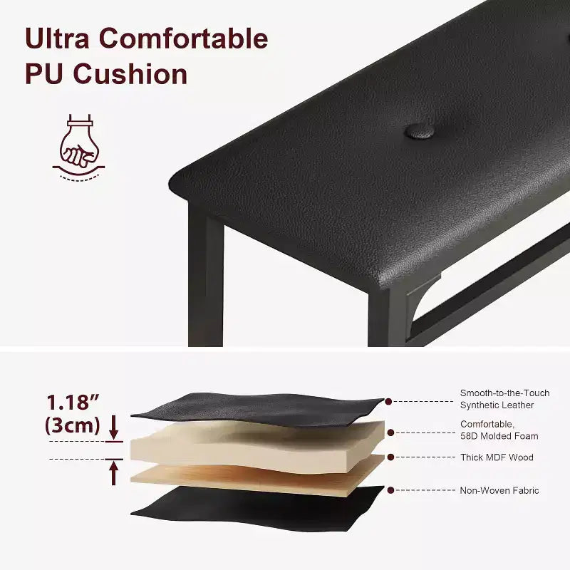 Table à manger pour 4-6 personnes avec 2 bancs et 2 tabourets, grande table de salle à manger extensible de 160 cm pour 4 personnes, table de cuisine