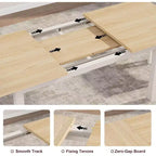 Table à manger pour 4-6 personnes avec 2 bancs et 2 tabourets, grande table de salle à manger extensible de 160 cm pour 4 personnes, table de cuisine