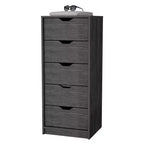 Commode étroite à 5 tiroirs – Rangement peu encombrant d'une capacité totale de 25 kg, tiroirs coulissants pour vêtements et jouets