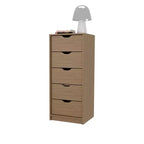 Commode étroite à 5 tiroirs – Rangement peu encombrant d'une capacité totale de 25 kg, tiroirs coulissants pour vêtements et jouets