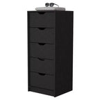 Commode étroite à 5 tiroirs – Rangement peu encombrant d'une capacité totale de 25 kg, tiroirs coulissants pour vêtements et jouets