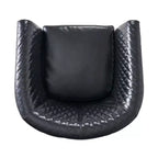 Fauteuil club baquet Chelsea en similicuir collé contemporain avec clous décoratifs et surpiqûres losanges