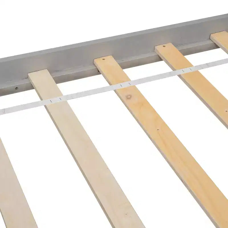 Lit double Whisen avec tête de lit bibliothèque et rangement