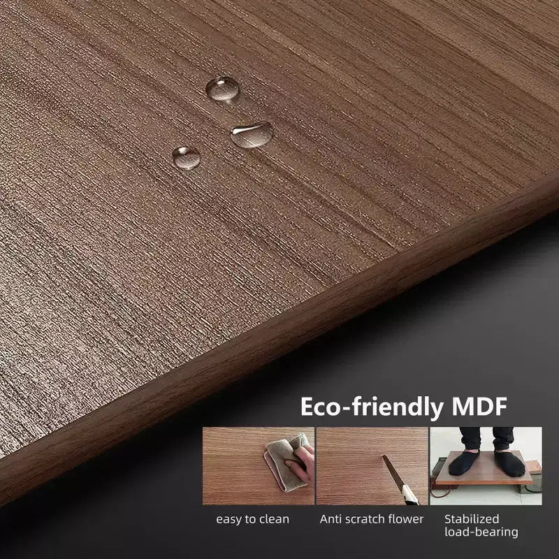 Gaoyangjiaju 70.87 Meuble TV Noyer Mid-Century Modern pour TV jusqu'à 80 pouces – Console Média avec Portes Coulissantes à Lattes
