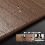 Gaoyangjiaju 70.87 Meuble TV Noyer Mid-Century Modern pour TV jusqu'à 80 pouces – Console Média avec Portes Coulissantes à Lattes