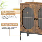 Meuble de rangement en rotin, buffet à 2 étagères, buffet de cuisine, meuble d'appoint