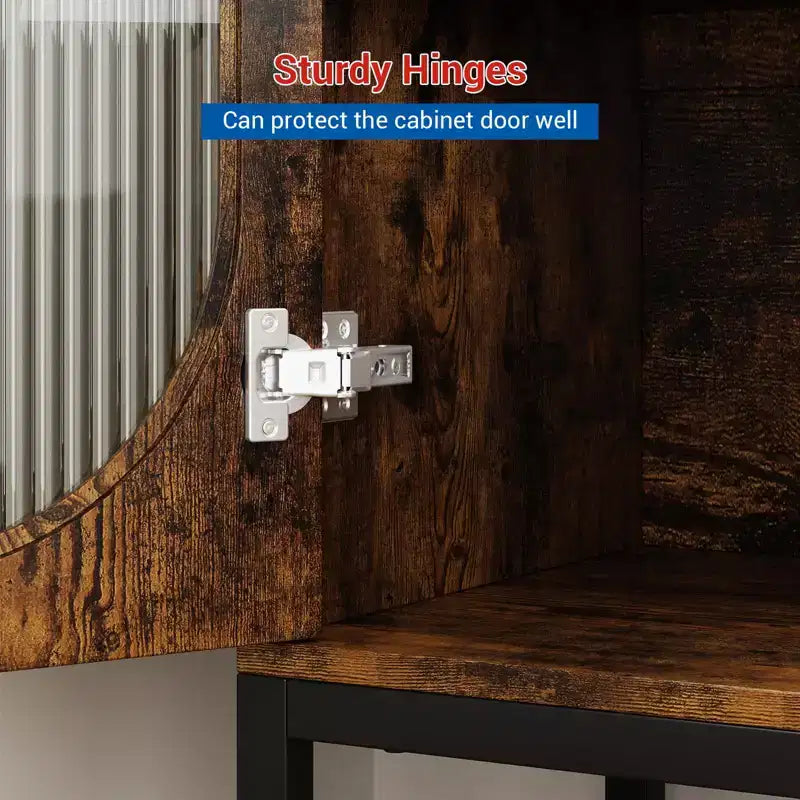 Meuble de rangement en rotin, buffet à 2 étagères, buffet de cuisine, meuble d'appoint
