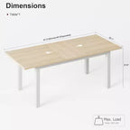 Grande Table à Manger Extensible de 63, pour 4 à 8 Personnes