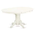 Table de cuisine 7 pièces Belmont - 6 chaises de salle à manger avec assise en bois - Table de cuisine à rallonge papillon - Finition blanc lin