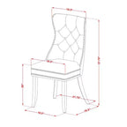 Table à manger Belmont 7 pièces avec rallonge papillon et 6 chaises rembourrées, noire