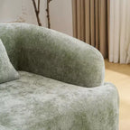 Canapé d'angle en L entièrement compressé avec chaise longue incurvée, canapé modulaire en chenille, haute densité pour salon d'appartement