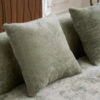 Canapé d'angle en L entièrement compressé avec chaise longue incurvée, canapé modulaire en chenille, haute densité pour salon d'appartement