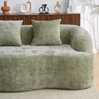 Canapé d'angle en L entièrement compressé avec chaise longue incurvée, canapé modulaire en chenille, haute densité pour salon d'appartement