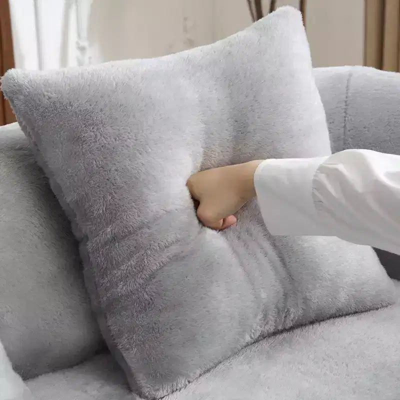 Canapé d'angle en L entièrement compressé avec chaise longue incurvée, canapé modulaire en chenille, haute densité pour salon d'appartement