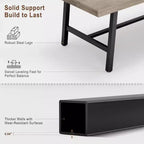 Table à manger industrielle de 63 pouces pour 4 à 6 personnes, table de cuisine en bois avec cadre métallique robuste, comptoir rectangulaire pour salle à manger