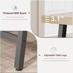 Table à manger industrielle de 63 pouces pour 4 à 6 personnes, table de cuisine en bois avec cadre métallique robuste, comptoir rectangulaire pour salle à manger