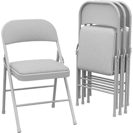 Folding Chairs with Padded Cushions, Hold Up to 350 Pounds, Suitable for Dining Room, Home Office, Indoor and Outdoor Events