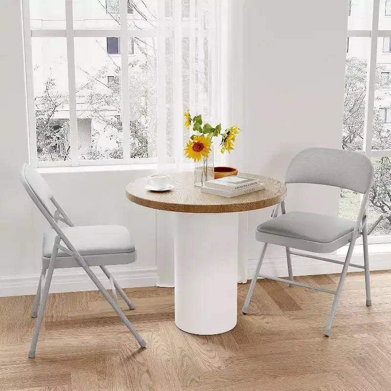 Chaises pliantes avec coussins rembourrés, supportent jusqu'à 158 kg, idéales pour la salle à manger, le bureau à domicile, les événements intérieurs et extérieurs