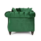 Chaise longue en velours touffeté Harrisville Modern Glam avec oreiller décoratif