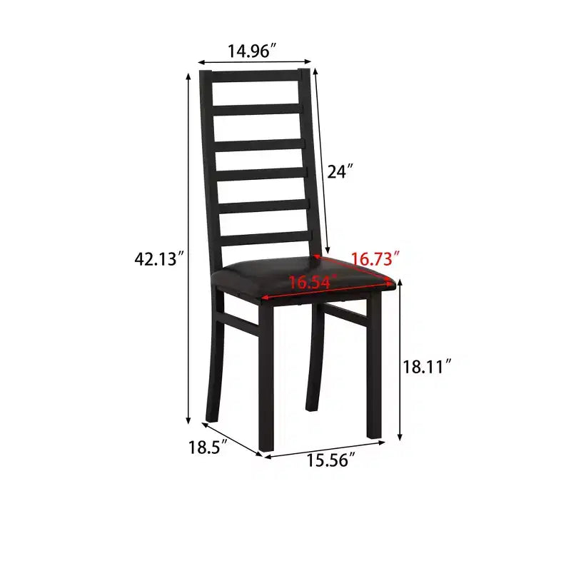 Chaises de salle à manger en métal, pieds en acier et sièges en cuir PU, dossier haut sans accoudoirs pour salon cuisine, noir