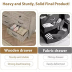 Commode à 6 tiroirs pour chambre à coucher, commode de rangement de 120 cm de large, organisateur de placard en bois moderne pour salon, entrée
