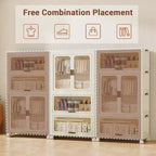 Armoire penderie portable pour enfants à 3 niveaux avec tringle à vêtements et étagères - Organisateur de rangement pliable pour vêtements, jouets, livres (blanc)