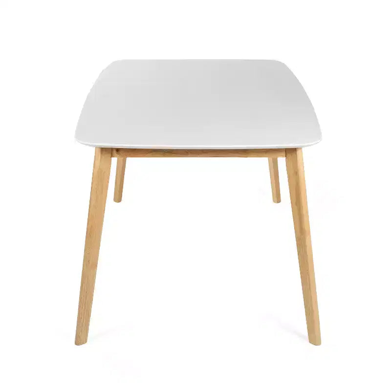 Ensemble de salle à manger 5 pièces en bois et tissu moderne du milieu du siècle Bryner