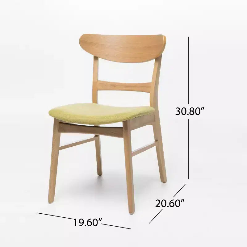 Ensemble de salle à manger 5 pièces en bois et tissu moderne du milieu du siècle Bryner