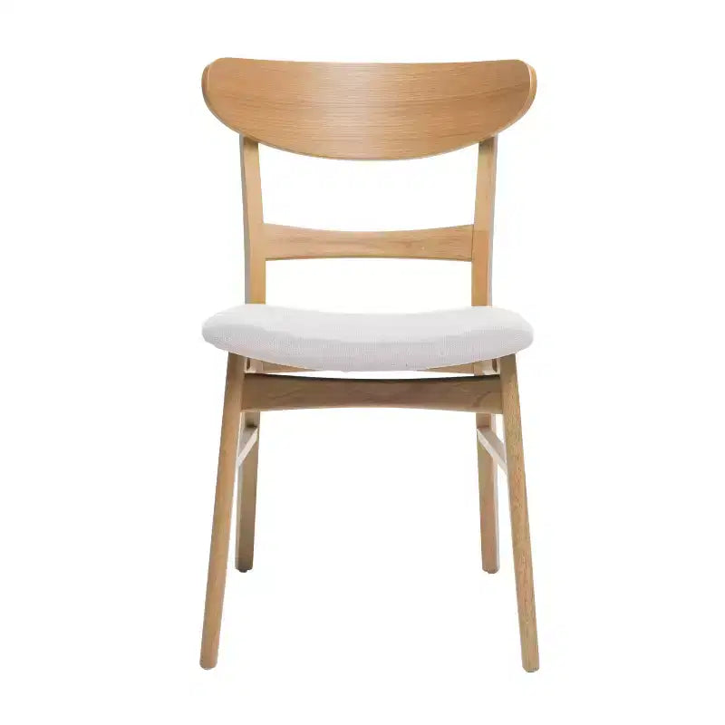 Ensemble de salle à manger 5 pièces en bois et tissu moderne du milieu du siècle Bryner